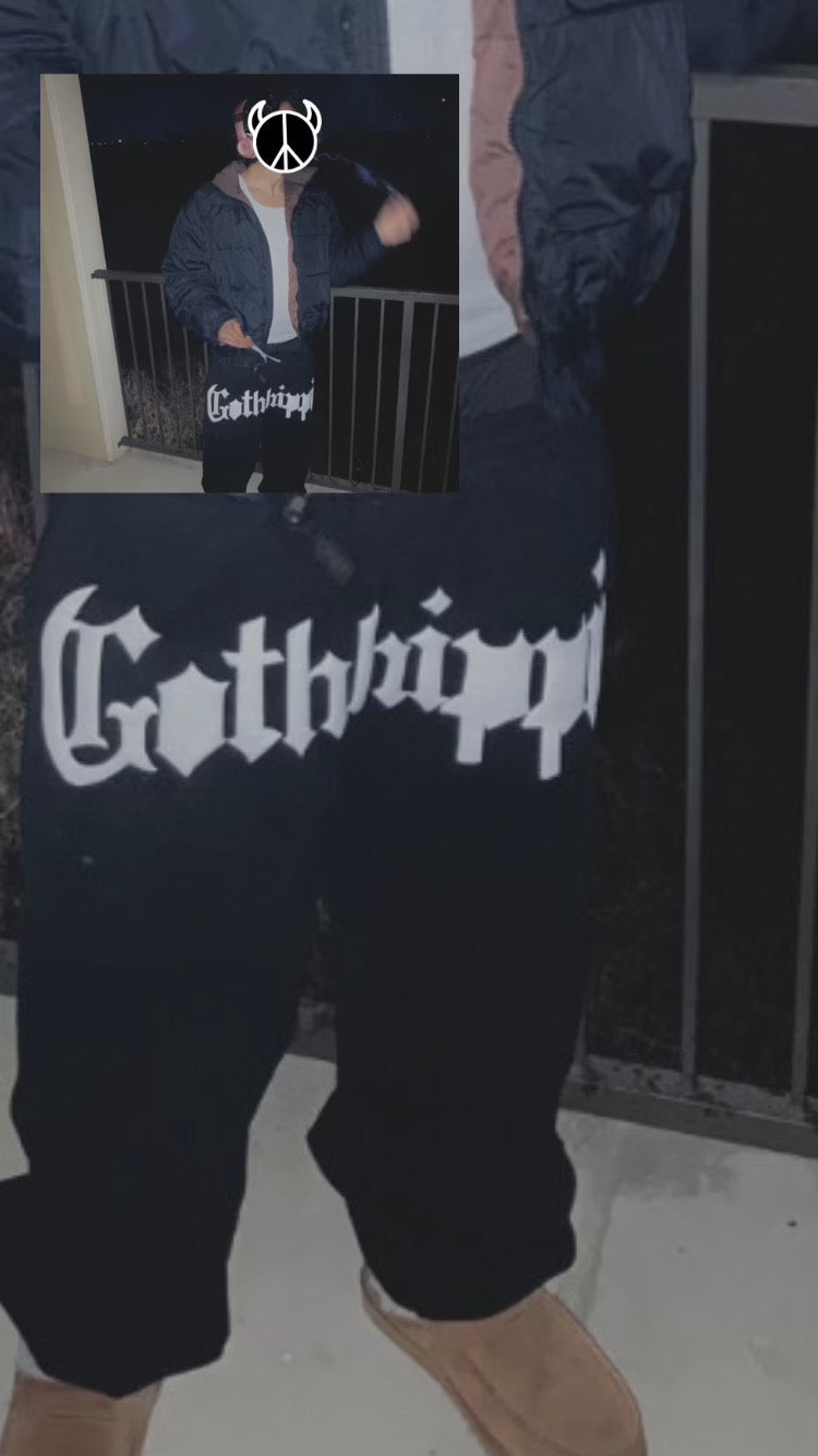 Black gothhippie sweatpants