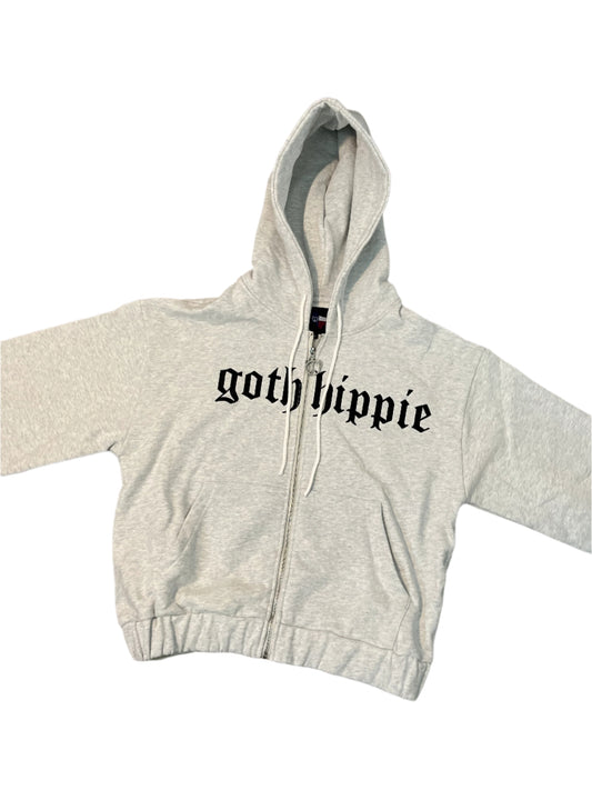 Gothhippie grey zip up hoodie